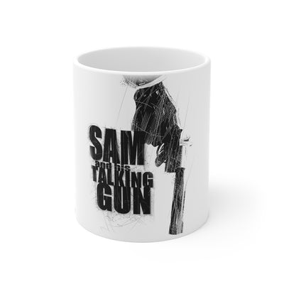 Sam And His Talking Gun (Gun Logo Design) - 11oz Coffee Mug