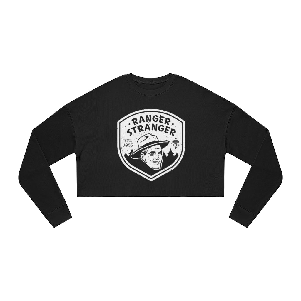 Ranger Stranger - B&W Logo - Women's Cropped Sweatshirt
