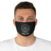 White Ash (Logo Design) - Black Fabric Face Mask