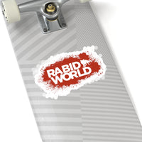 Rabid World (Red Splatter Logo Design) - Kiss-Cut Stickers