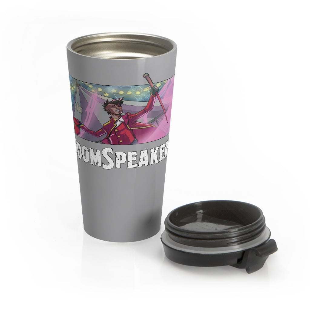 Doom Speaker (Design) - White Stainless Steel Travel Mug