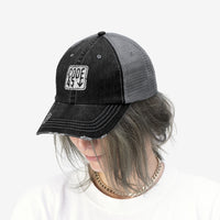 Code 45 (White Logo Design) - Unisex Trucker Hat