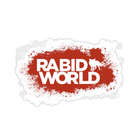 Rabid World (Red Splatter Logo Design) - Kiss-Cut Stickers