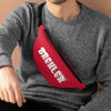 Drexler (White Logo Design) - Red Fanny Pack