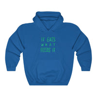 It Eats What Feeds It (Logo Design) - Heavy Blend™ Hooded Sweatshirt