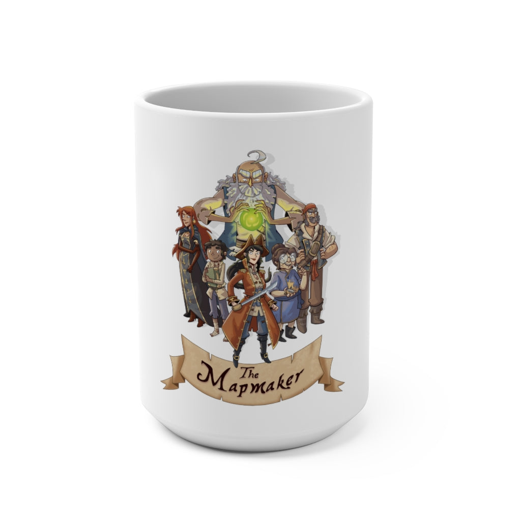 The Mapmaker (Design 2) - White Coffee Mug 15oz