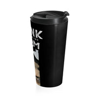 Frank At Home On The Farm (Issue One Design) - Black Stainless Steel Travel Mug