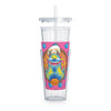 Kingjira - Pizza Monster - Plastic Tumbler with Straw