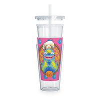 Kingjira - Pizza Monster - Plastic Tumbler with Straw
