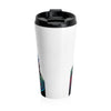 By The Horns (Issue One Design) - White Stainless Steel Travel Mug