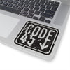 Code 45 (Black Logo Design) - Kiss-Cut Stickers