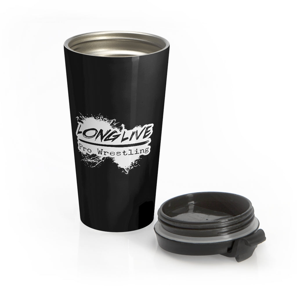 Long Live Pro Wrestling (Logo Design) - Stainless Steel Travel Mug