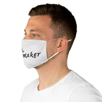 The Mapmaker (Design 1) - White Fabric Face Mask