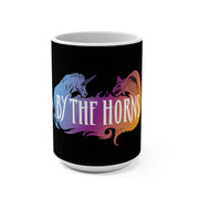 By The Horns (Logo Design) - Black Coffee Mug 15oz