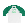 It Eats What Feeds It - Green Logo Design - Unisex 3\4 Sleeve Baseball Tee