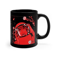 Ghost Planet - Wrap Around Picture - Black Coffee Mug, 11oz