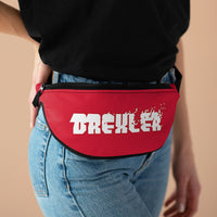Drexler (White Logo Design) - Red Fanny Pack