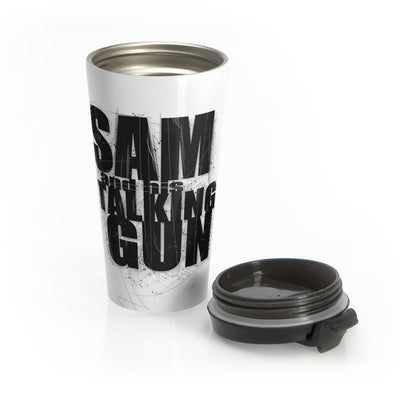 Sam And His Talking Gun (Logo Design) - Stainless Steel Travel Mug