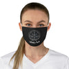 White Ash (Logo Design) - Black Fabric Face Mask