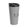 Talyn (Logo Design) - Grey Stainless Steel Travel Mug