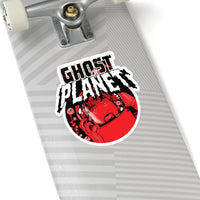 Ghost Planet - Red Logo - Kiss-Cut Stickers