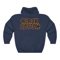 Black Cotton (Logo Design) - Heavy Blend™ Hooded Sweatshirt