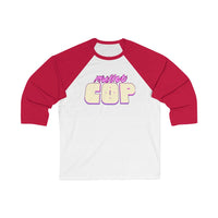 Mullet Cop - Logo  - Unisex 3\4 Sleeve Baseball Tee