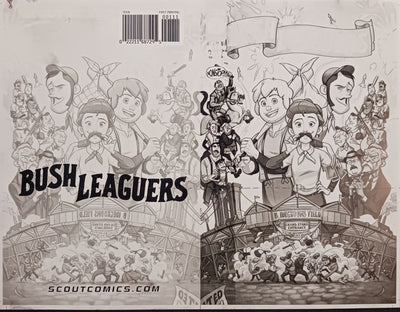 Bush Leaguers #1 - Cover Plate - Black - Printer Plate - PRESSWORKS - Comic Art - Joe Flood