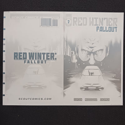 Red Winter Fallout #2 -Cover - Black - Comic Printer Plate - PRESSWORKS