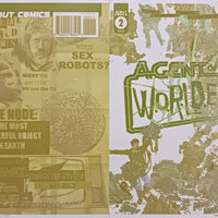 Agent of W.O.R.L.D.E #2 - Cover - Yellow - Comic Printer Plate - PRESSWORKS - Filya Bratukhin