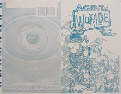 Agent of W.O.R.L.D.E #3 - Cover - Cyan - Comic Printer Plate - PRESSWORKS - Filya Bratukhin