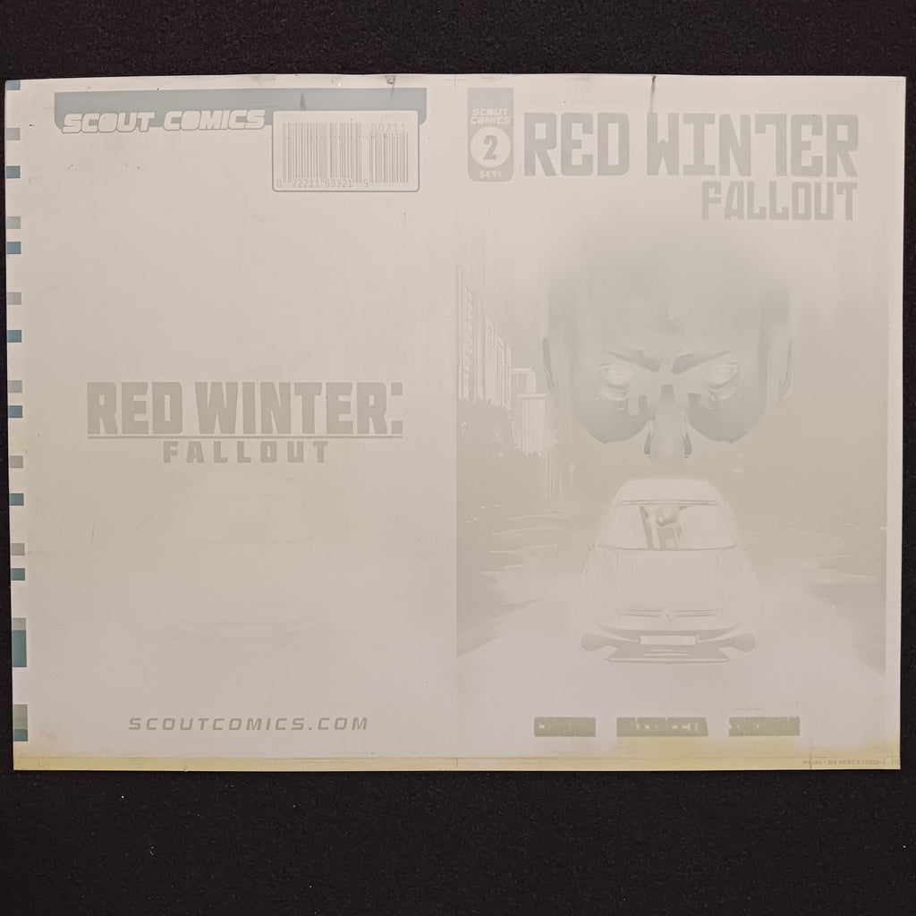 Red Winter Fallout #2 -Cover - Yellow - Comic Printer Plate - PRESSWORKS