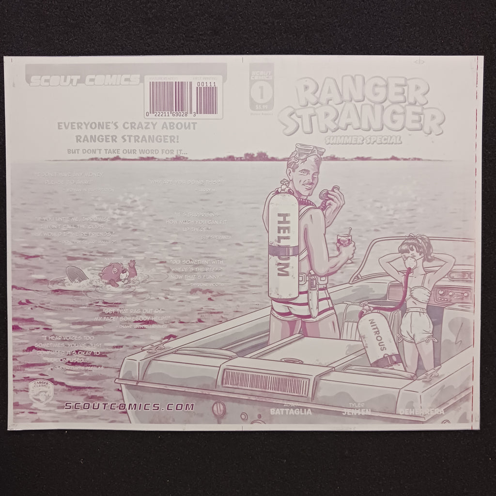Ranger Stranger Summer Special #1 - Cover - Magenta - Comic Printer Plate - PRESSWORKS - Tyler Jensen