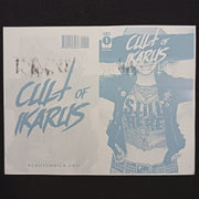 Cult of Ikarus #1 - Framed Cover - Cyan - Printer Plate - PRESSWORKS - Comic Art