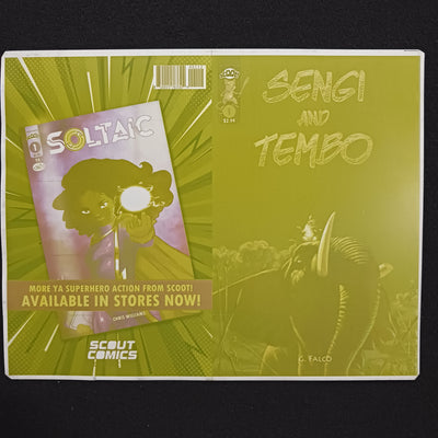 Sengi & Tembo #1 - 2nd Printing - Framed Cover - Yellow - Printer Plate - PRESSWORKS - Comic Art