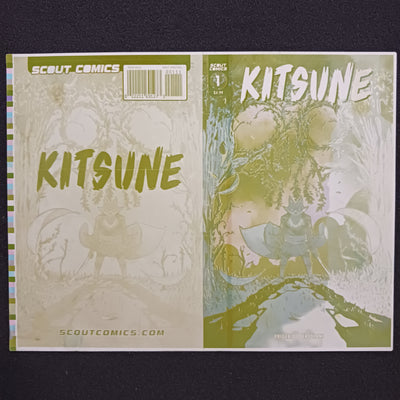 Kitsune #1 - Framed Cover - Yellow - Printer Plate - PRESSWORKS - Comic Art
