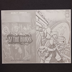 By The Horns: Dark Earth #2 - Cover Plate- Black - Printer Plate - PRESSWORKS - Comic Art
