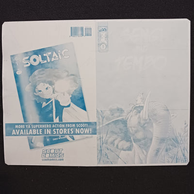Sengi & Tembo #1 - 2nd Printing - Framed Cover - Cyan - Printer Plate - PRESSWORKS - Comic Art