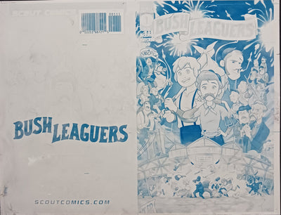 Bush Leaguers #1 - Cover Plate - Cyan - Printer Plate - PRESSWORKS - Comic Art - Joe Flood