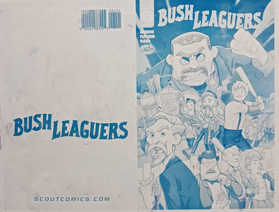 Bush Leaguers #1 - Webstore Exclusive Cover - Cyan - Printer Cover Plate - PRESSWORKS - Joe Flood