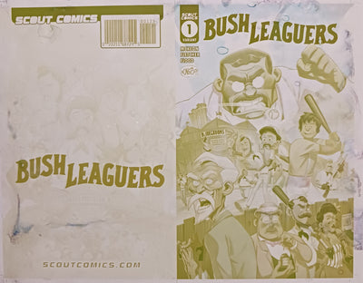 Bush Leaguers #1 - Webstore Exclusive Cover - Yellow - Printer Cover Plate - PRESSWORKS - Joe Flood