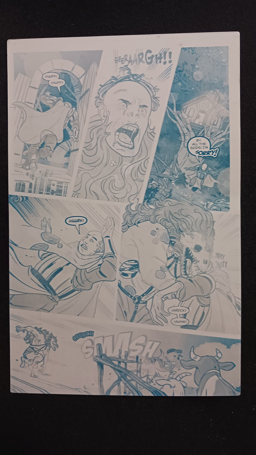 Snow White Zombie Apocalypse #0 - Page 21 - Cyan - Comic Printer Plate - PRESSWORKS