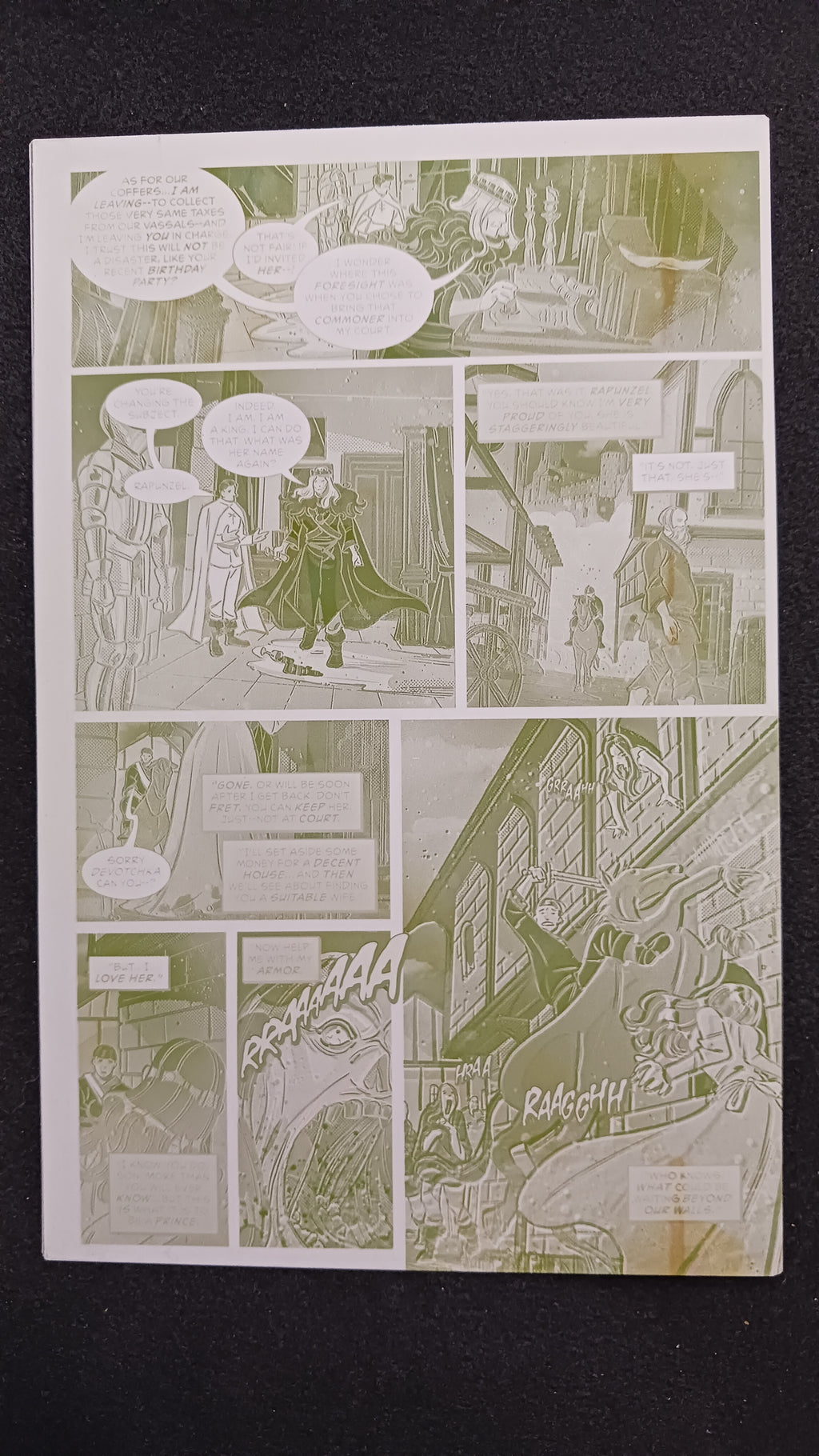 Snow White Zombie Apocalypse #0 - Page 6 - PRESSWORKS - Comic Art - Printer Plate - Yellow