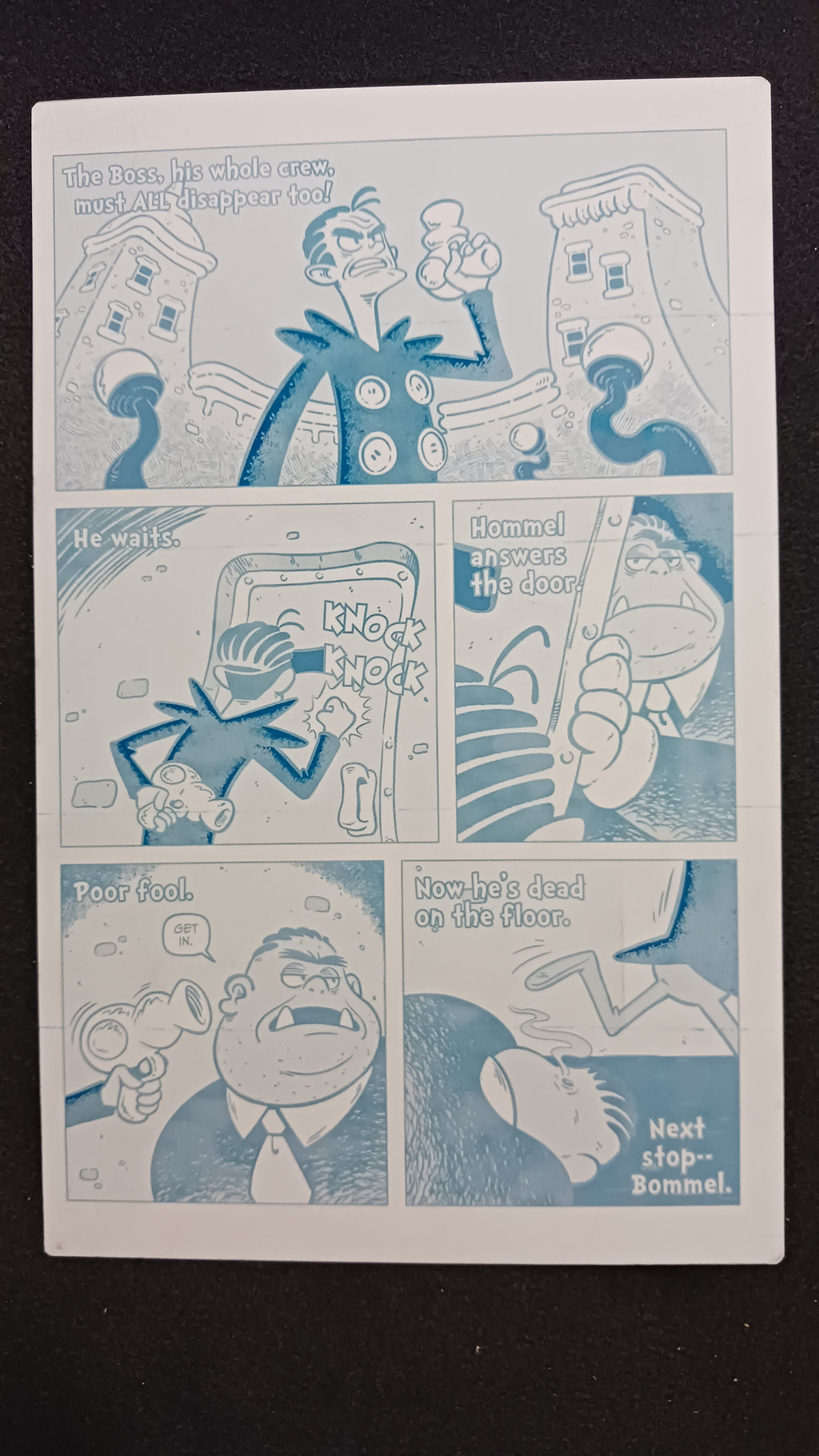 Knockturn County #1 - Page 9 - PRESSWORKS - Comic Art - Printer Plate - Cyan