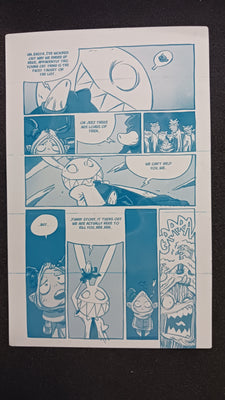 Mr. Easta #1 - 2nd Print - Page 22  - Cyan - Comic Printer Plate - PRESSWORKS