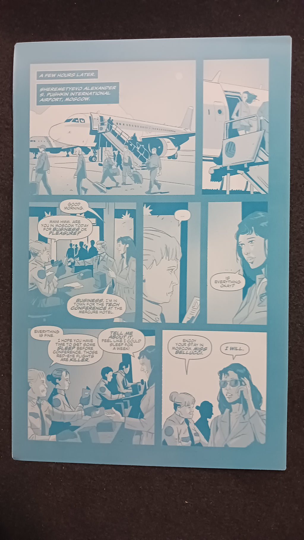Red Winter Fallout #2 - Page 11 - Cyan - Comic Printer Plate - PRESSWORKS