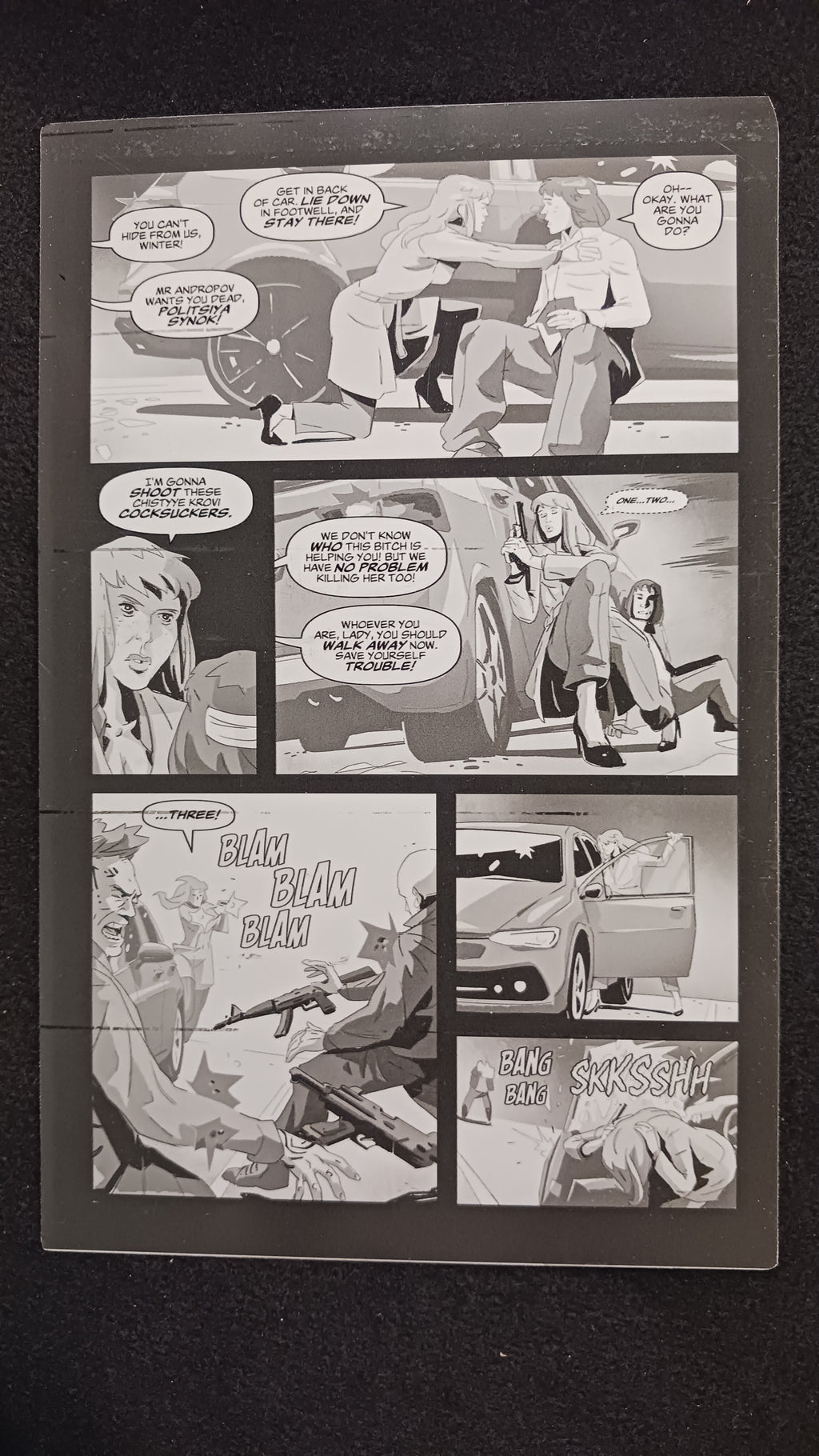 Red Winter Fallout #2 - Page 8 - Black - Comic Printer Plate - PRESSWORKS