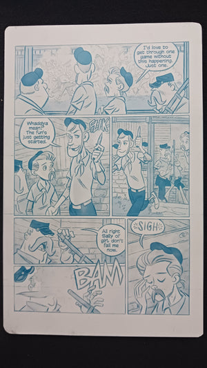 Bush Leaguers #1 - Page 11  - PRESSWORKS - Comic Art - Printer Plate - Cyan