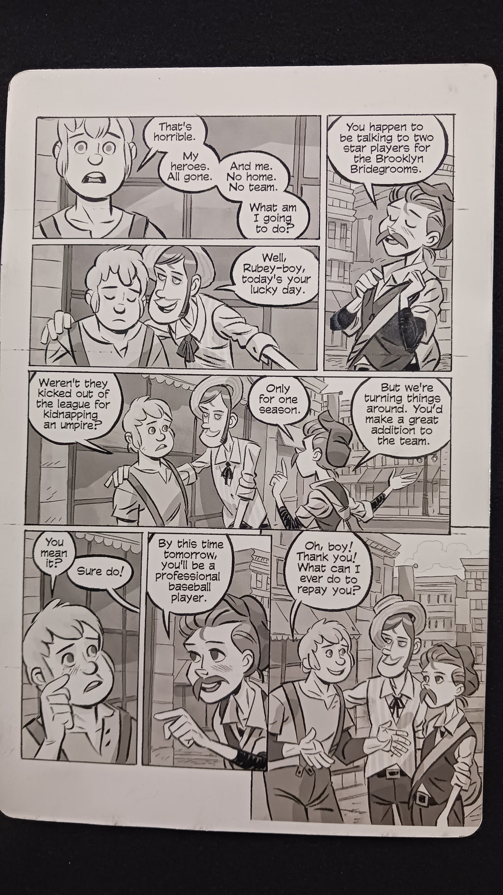 Bush Leaguers #1 - Page 28  - PRESSWORKS - Comic Art - Printer Plate - Black