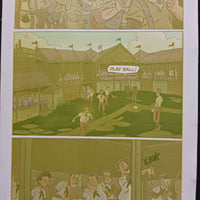 Bush Leaguers #1 - Page 4  - PRESSWORKS - Comic Art - Printer Plate - Yellow